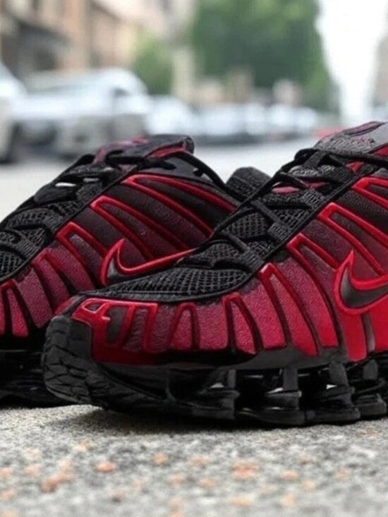Men\'s Nike Shox TL Casual Shoes - Deadpool Black/University Red IF6202-001 main image 5